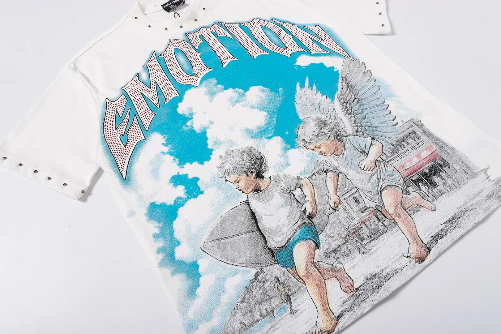 E 8127##Cream White/ ｜ MIXED EMOTION In Stock （ ）+ T （fabric):32 Sizes（size）：S-M L X L ： （colour）：Cream White/ 👉 👉
